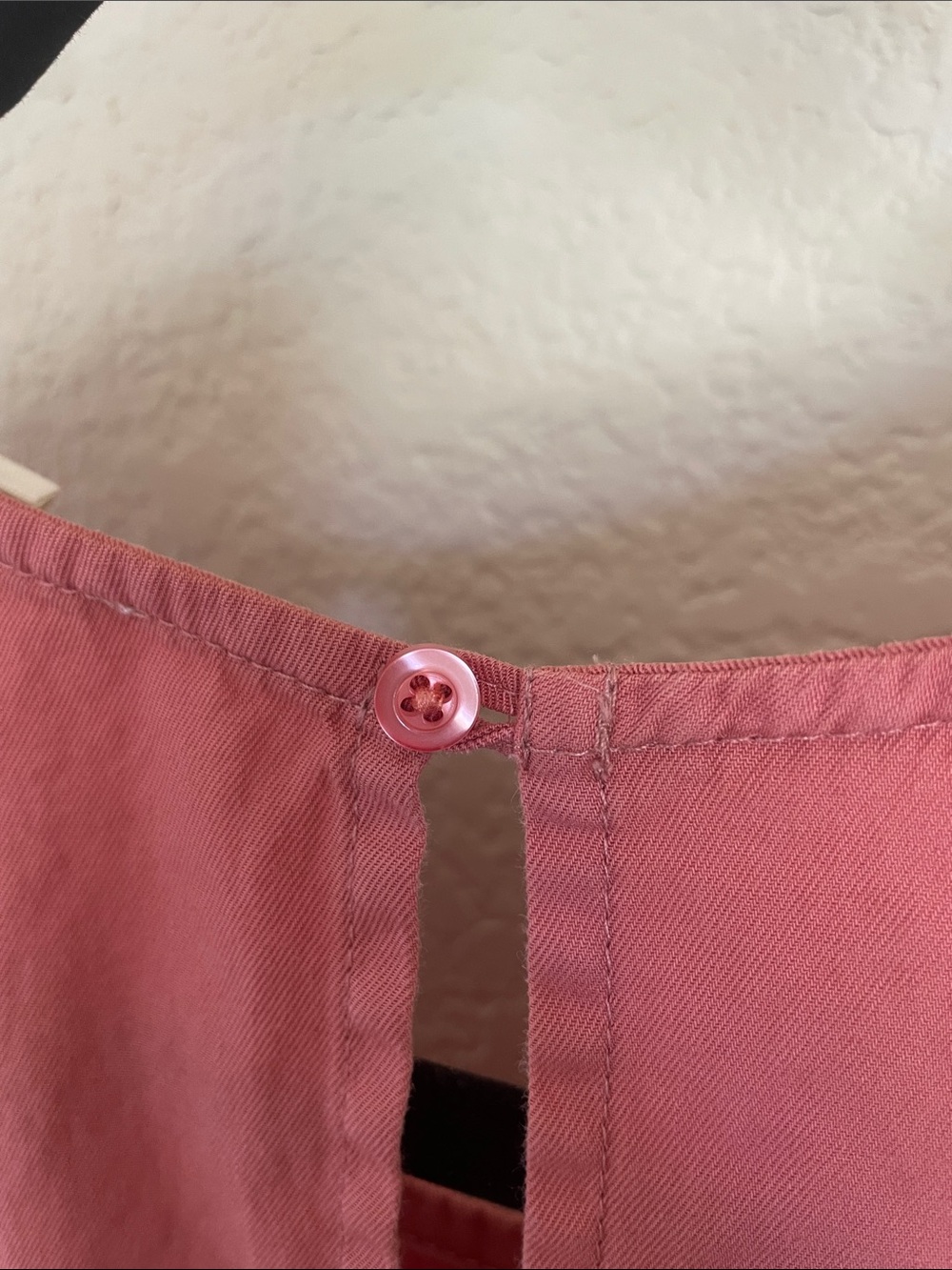 Ali Golden Slit Back Sleeveless Jumpsuit L Drawstring Waist Cotton Rose Beachy - Picture 9 of 13